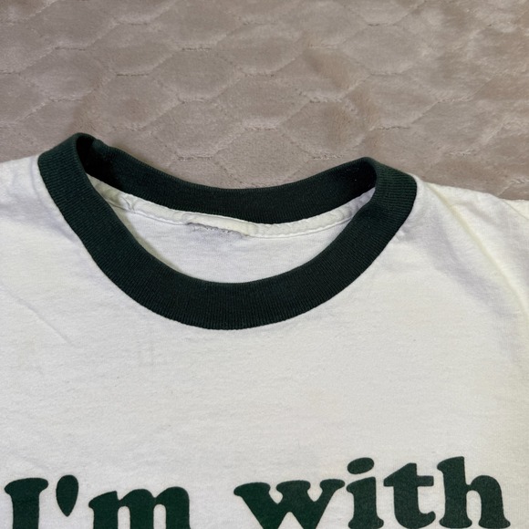 VTG Presidents Of United States Of America Ringer Tee Sz Lg Lump STAINED RARE - Picture 3 of 15